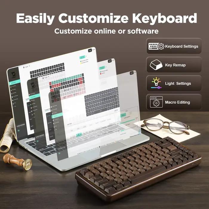 Clavier mécanique sans fil YUNZII WOOD84