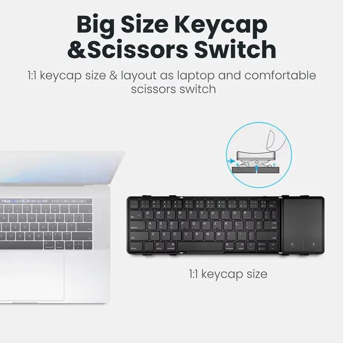 Clavier Bluetooth pliable avec TouchSub