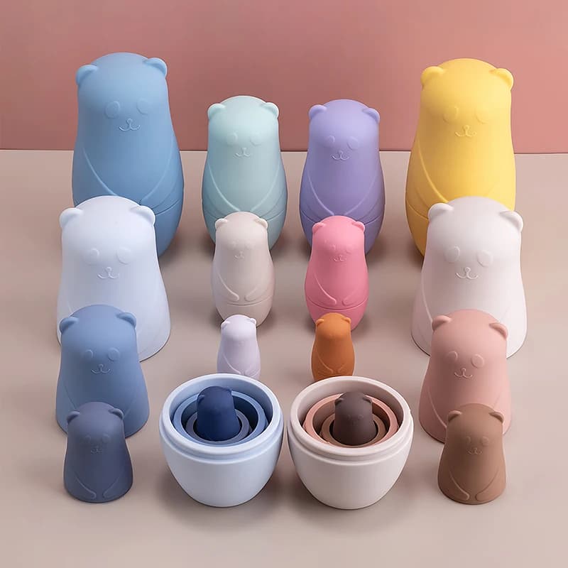 1setMontessori poupées gigognes jouet russe Matryoshka poupée jouets éducatifs pour enfants Silicone