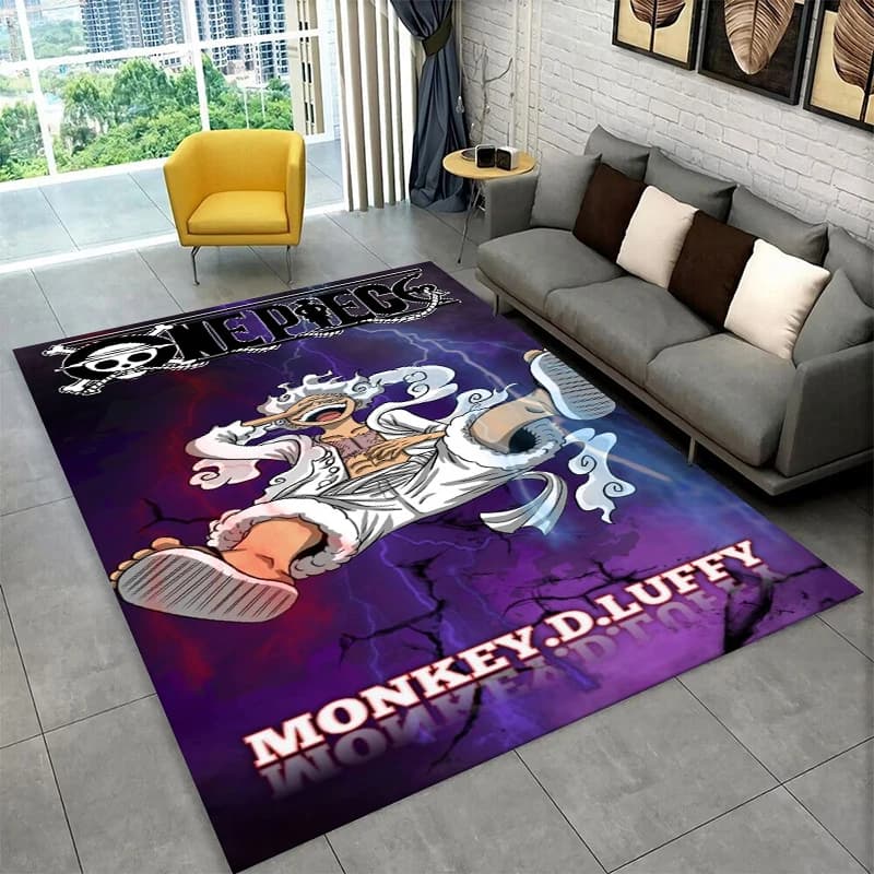 Tapis antidérapant classique One Piece Zoro pour salon, chambre, salle de jeux, tapis de sol doux, t