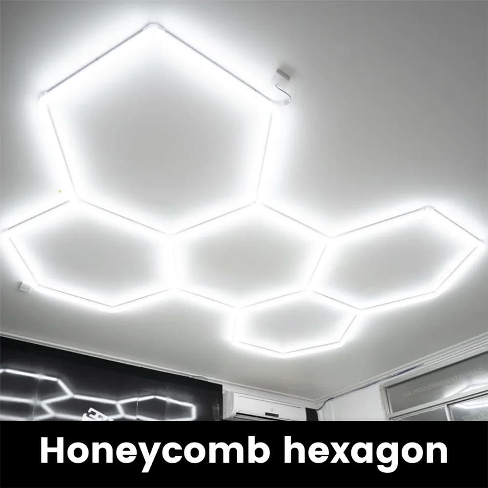 Lumière blanche LED hexagonale en nid d'abeille pour Garage, température de couleur 6500K super bril