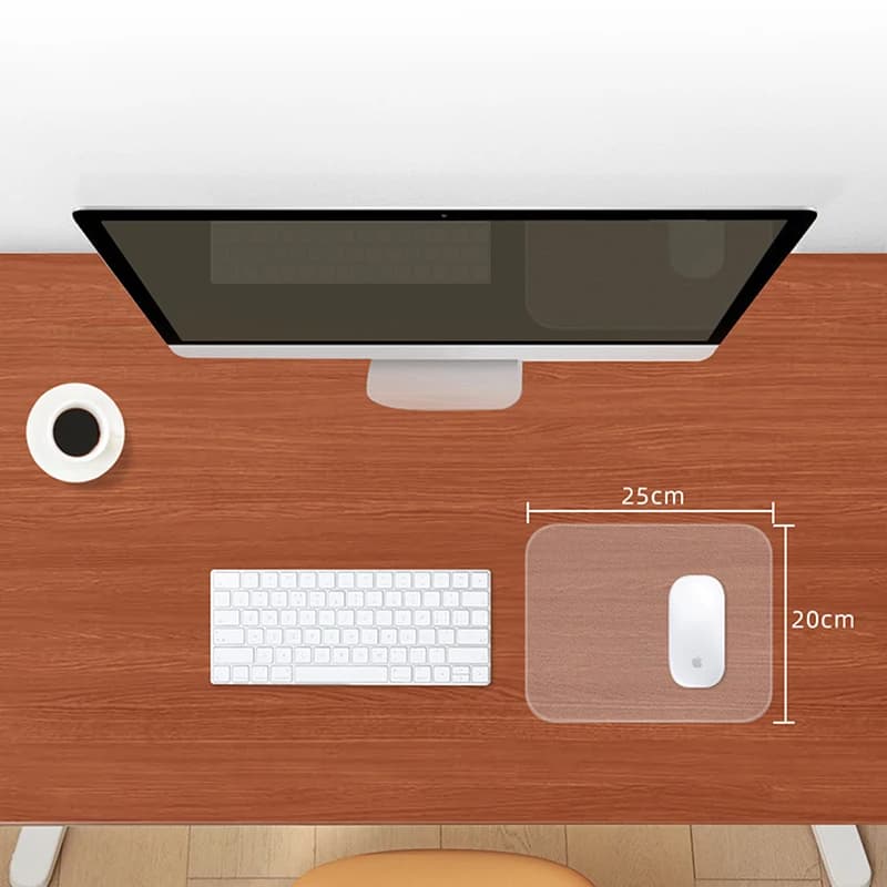 Tapis de souris de jeu en verre dur étanche, transparent, polymère, professionnel, lisse, ordinateur
