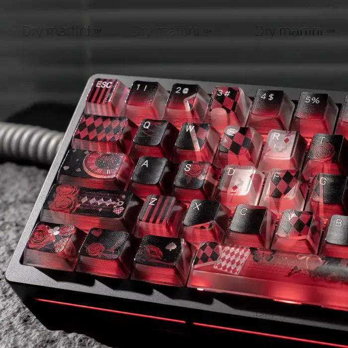 119 touches perdues Alice thème Keycaps Transparent Keycaps PC Keycap Original Cherry clavier UV Key