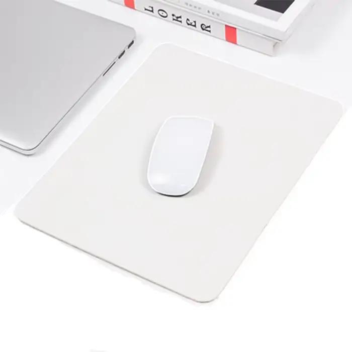 Petit tapis de souris en PU simple face, couleur unie, universel, antidérapant, adapté aux ordinateu