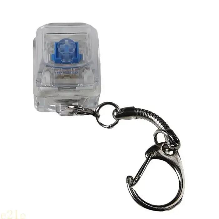 E21E 1PC Commutateurs clavier mécanique Tester Tester Keychain Toy Stress Relief Tool avec LED Light