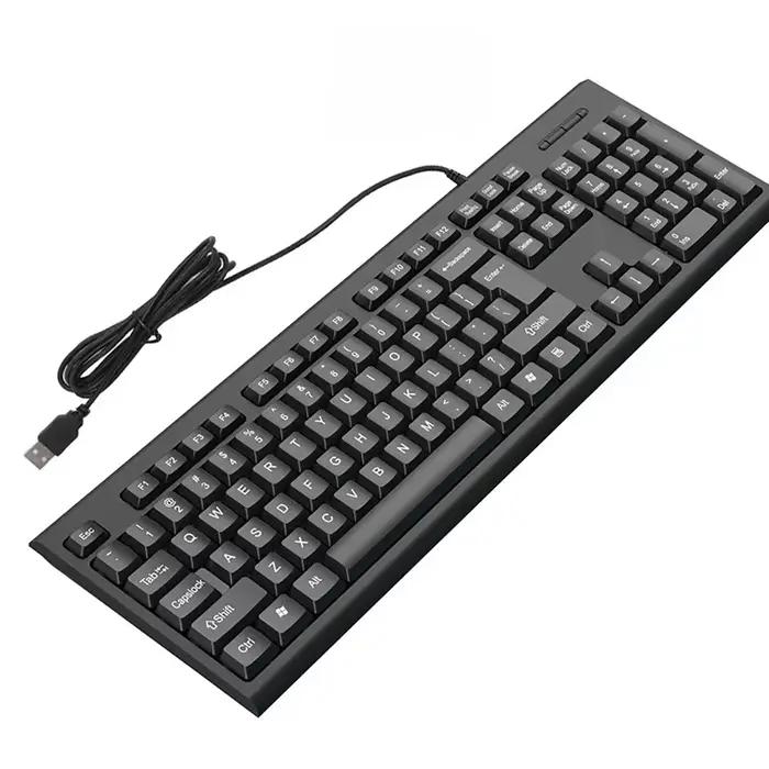 Clavier filaire USB 104 touches clavier Standard clavier de jeu pour ordinateur portable clavier à m