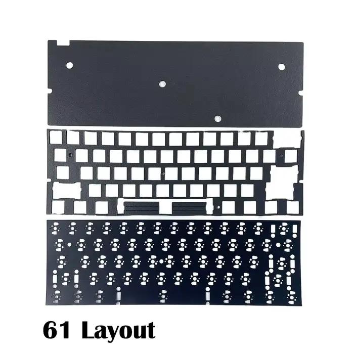 Clavier mécanique personnalisé GH60 ANSI 61 64, disposition Poron, mousse silencieuse 3 en 1