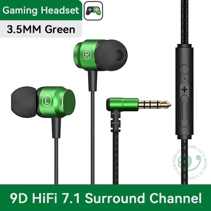 Écouteurs intra-auriculaires filaires à puce numérique, 3.5mm, AUX/Type C 9D, hi-fi, basses lourdes,