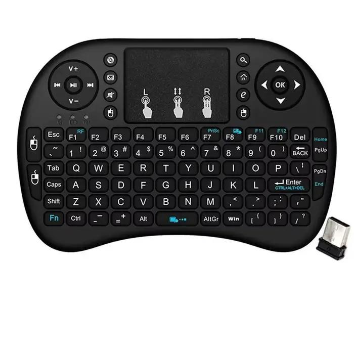 Clavier sans fil USB 2.4G avec pavé tactile batterie AAA anglaise Mini clavier sans fil Bluetooth 5.