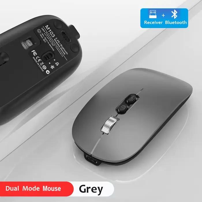 Souris sans fil Bluetooth 2.4 ghz double Mode, fonction de bureau en un clic, rétroéclairage type-c