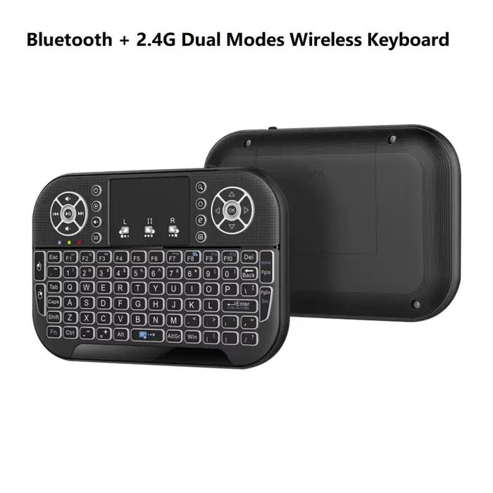 A8 Mini clavier Bluetooth 2.4G double Mode touche portable rétro-éclairé souris pavé tactile télécom