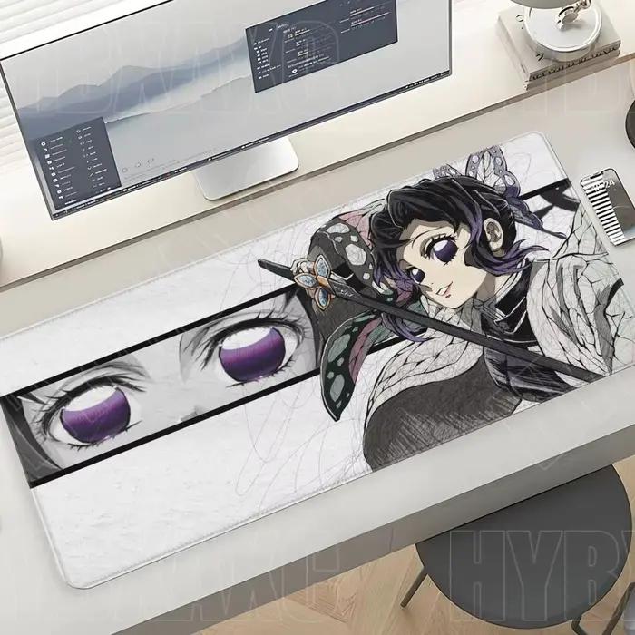 Tapis de clavier de jeu D-Demon Slayer, tapis de souris Kochou Shinobu, tapis de bureau, esthétique