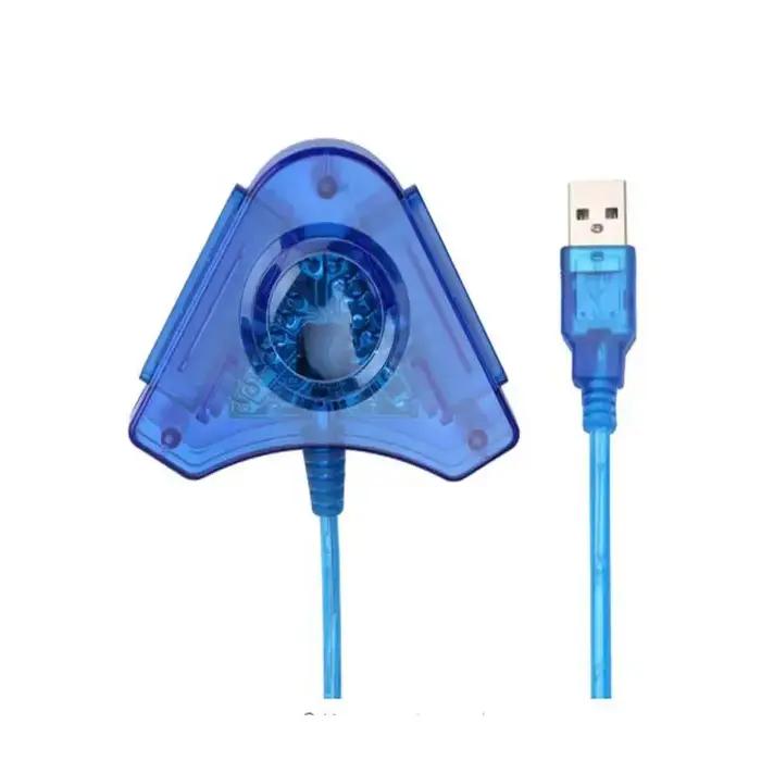 Adaptateur double Port pour manette de jeu USB, pour contrôleur PS2, PC, convertisseur de câble avec