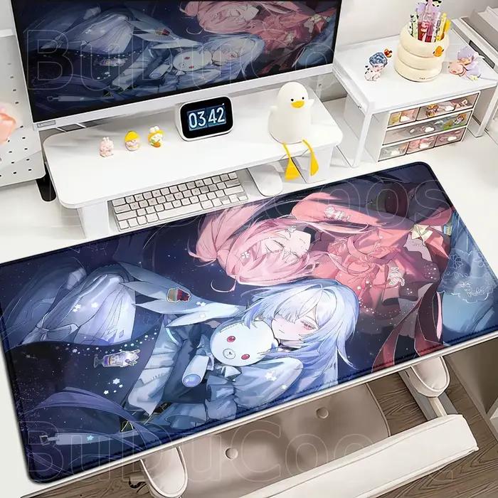 Nouveau tapis de souris rose Aemeath, tapis de bureau, tapis d'ordinateur Wuthering Waves, tapis de