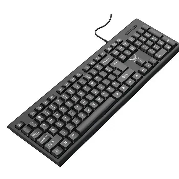Clavier mécanique filaire RGB, 104 touches rétroéclairées, clavier de jeu et de bureau pour système