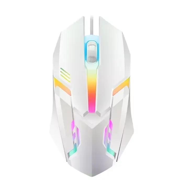 Souris de jeu filaire USB LED souris rétro-éclairée lumineuse 3D souris optique ergonomique réglable