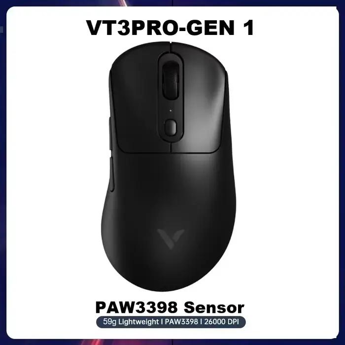 Souris de jeu sans fil Rapoo VT3 GEN-2, légère (53g), taux de polling 8KHz, 26000DPI, 10 boutons pro
