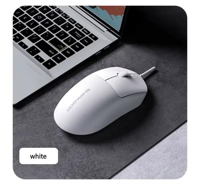 Souris filaire givrée USB 1600DPI bouton souple souris filaire avec roue de défilement antidérapante
