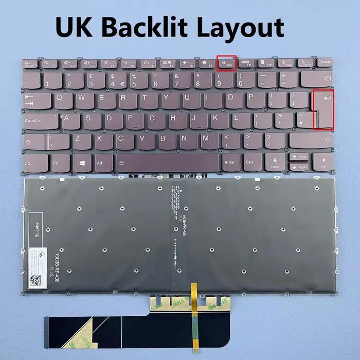 Clavier rétroéclairé US Espagnol Nordique UK Coréen pour Lenovo Flex 5-14IIL05 14ARE05 14ALC05 14ITL