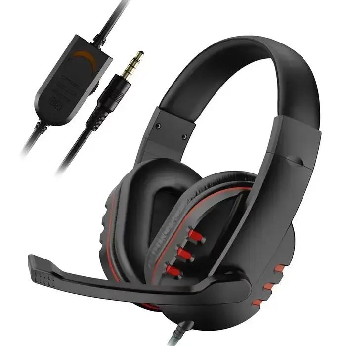 Écouteurs de jeu filaires montés sur la tête, Microphone, réduction du bruit, 3,5AUX, pour PC, Andro