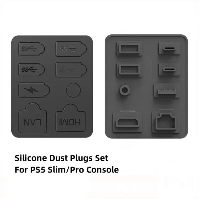 Ensemble de bouchons anti-poussière en silicone pour console de jeu PS5 Pro, Slim, Analyste anti-pou