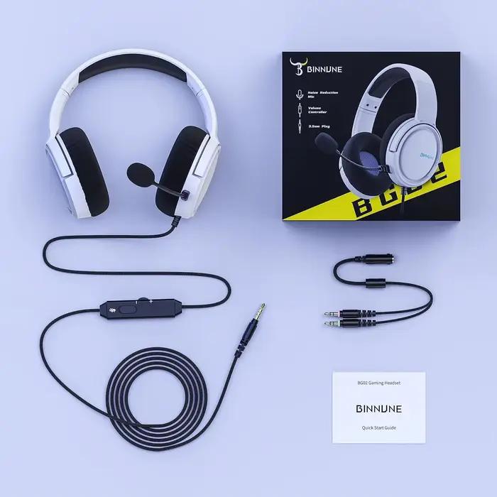Casque de jeu BINNUNE BG02 avec micro pour Xbox Series X | Switch PC Xbox One PS4 PS5, écouteurs de
