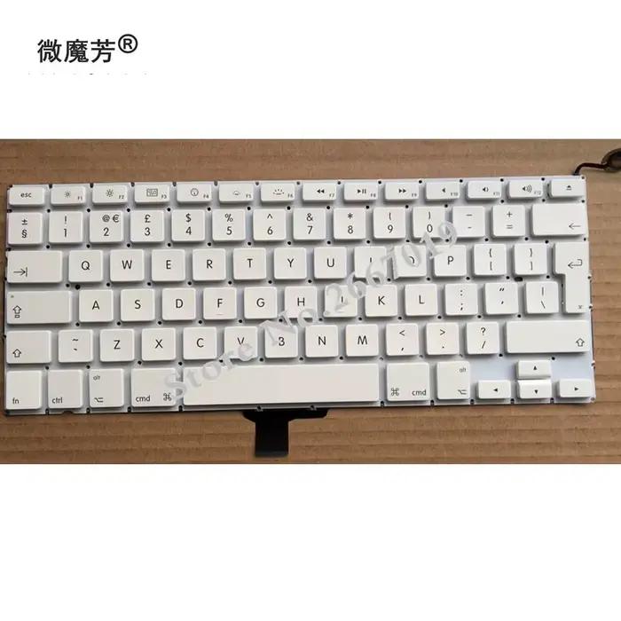 Clavier standard QWERTY pour MacPlePro 13 A1342 2009 2010, unibody MC207 MC516 avec bouton d'aliment