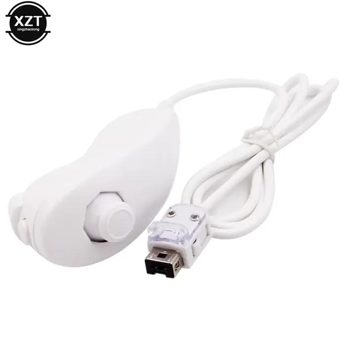 Pour Nintend Wii contrôleur de jeu Joystick main gauche incurvé poignée de jeu contrôleur Nunchuk po