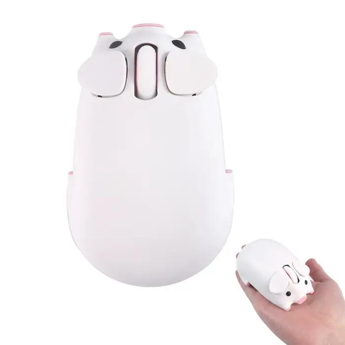 Souris sans fil Bluetooth double mode, mignonne, ergonomique, Portable, longue durée de vie de la ba