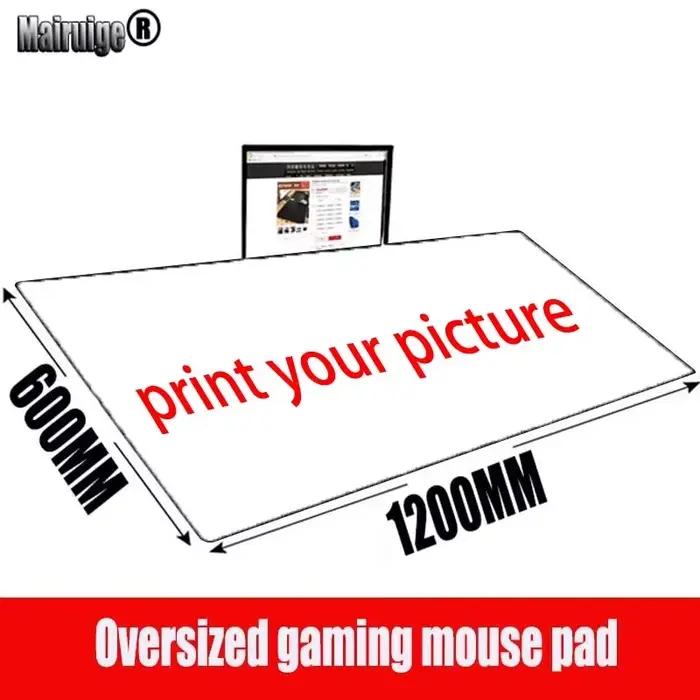 Mairuige-Tapis de souris personnalisé, grand média, 1200x600mm, 1400x700mm, pour clavier d'ordinateu