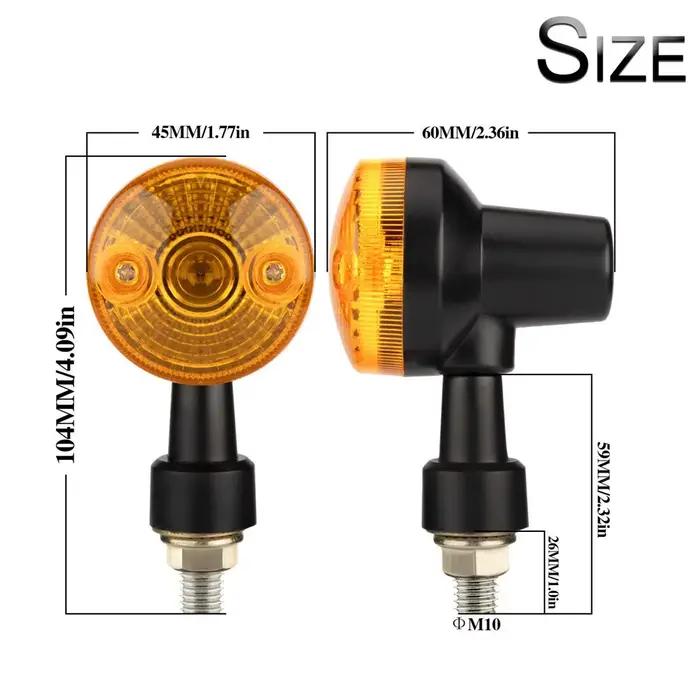 Clignotants de moto pour Kawasaki, Suzuki et Honda, lampe clignotante ambre, lampe infectieuse, 2 pi