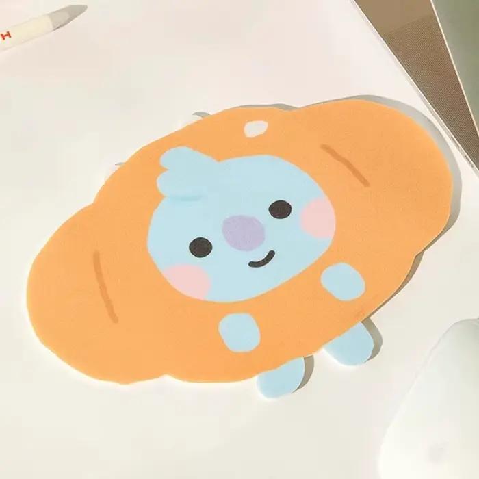 Tapis de Souris BT21 Série Pâtisserie Dessin Animé, Tapis de Bureau Créatif pour Jeux et Ordinateur,