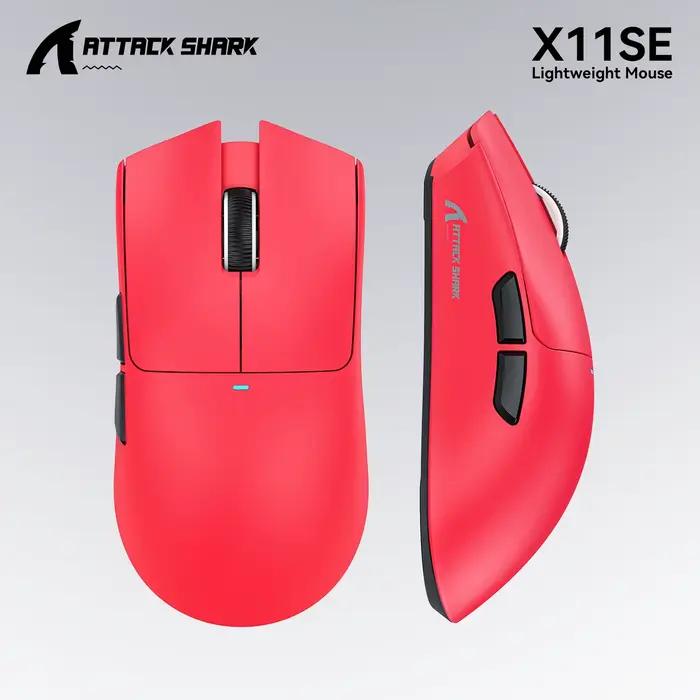 Souris Bluetooth Attack Shark X11SE X11 PAW3311, connectivité triple modes, station de charge magnét