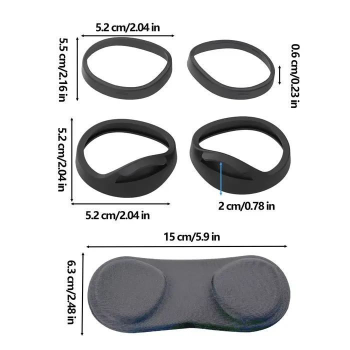 Accessoires de protection d'objectif compatibles avec Meta Quest 2/Quest 3S, offrant une protection