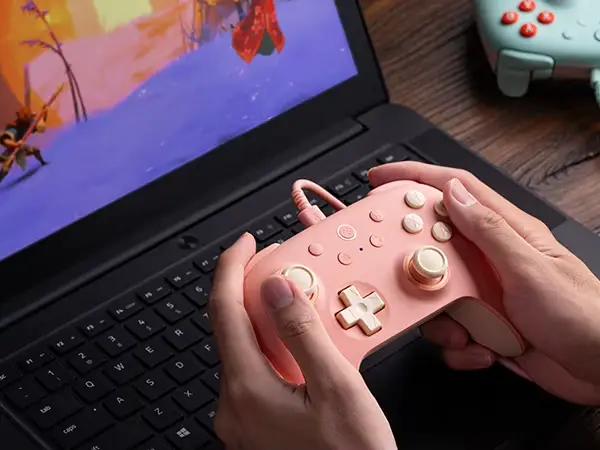 8BitDo-Manette de Jeu Filaire UlOscar 2C, avec Effet Hall, Joystick Tigger, pour PC Windows et Andro
