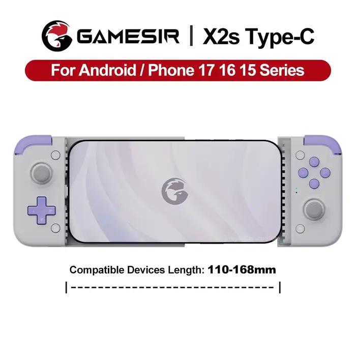 Manette de jeu mobile GameSir X2s pour Android, iOS, iPhone 17, 16, 15 – Contrôleur de jeu pour télé