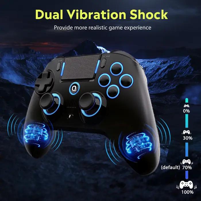 Manette sans fil QRD Spark N5 pour PS4/PS3/iOS/Android/PC, joystick à effet de vibration pour PS5 vi