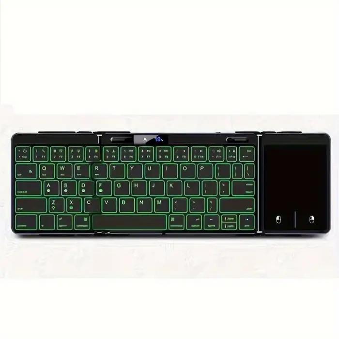 Clavier pliant sans fil avec rétro-éclairage clavier Bluetooth pliable rvb avec clavier de voyage à