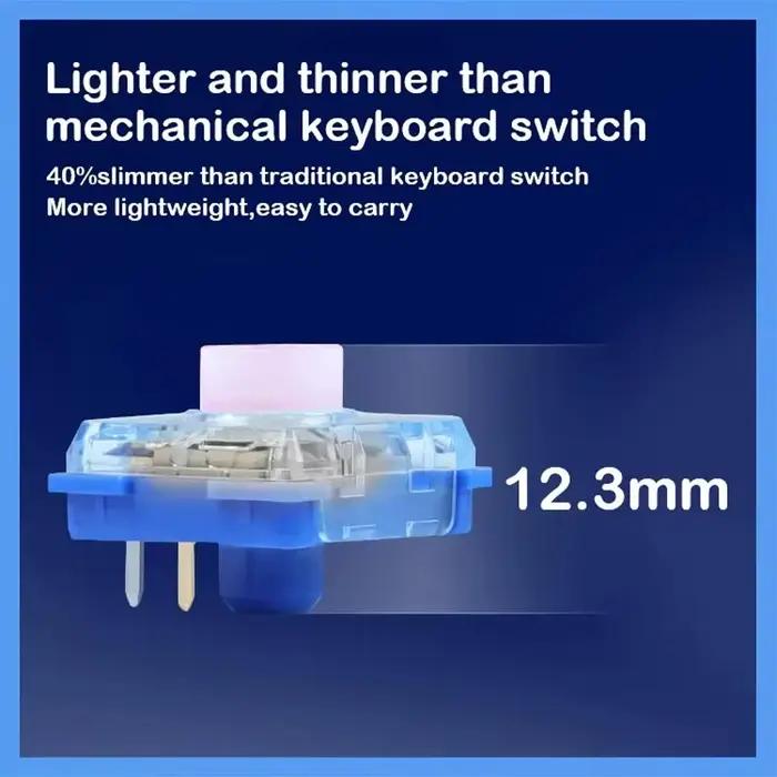 Interrupteur Kailh Pink Silent Island MINI à profil bas, 45g, 1,8 mm, tactile linéaire silencieux, s