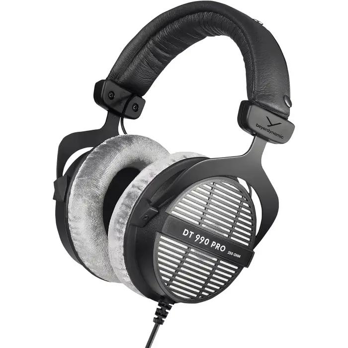 Casque de studio Beyerdynamic DT 990 PRO à conception ouverte avec audio haute résolution pour le mi