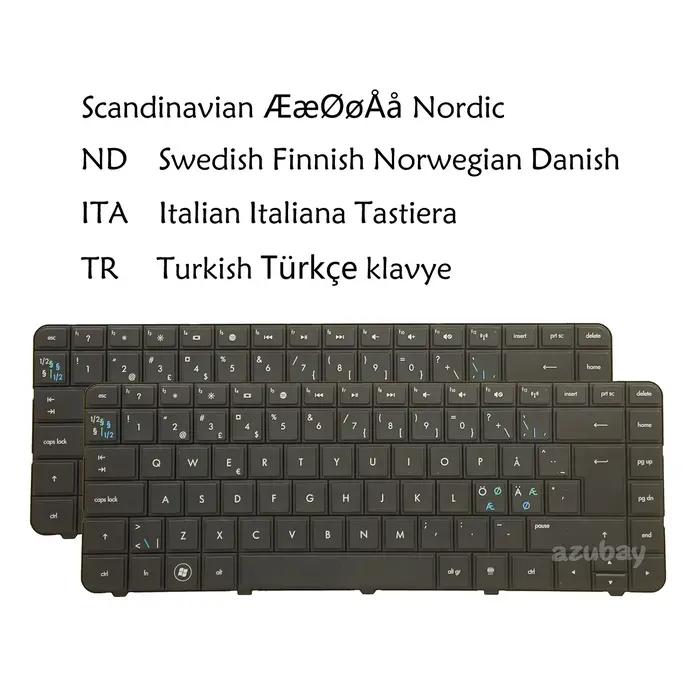 Clavier nordique turc italien ND pour HP 240 G1, 245 G1, 246 G1, 250 G1, 255 G1, maison 2000-100 200