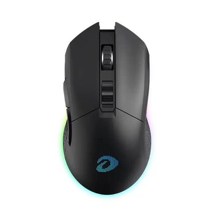 Souris sans fil DAREU EM901X, souris double mode filaire 2.4G, AIM-WL 12000 DPI RGB, station de char