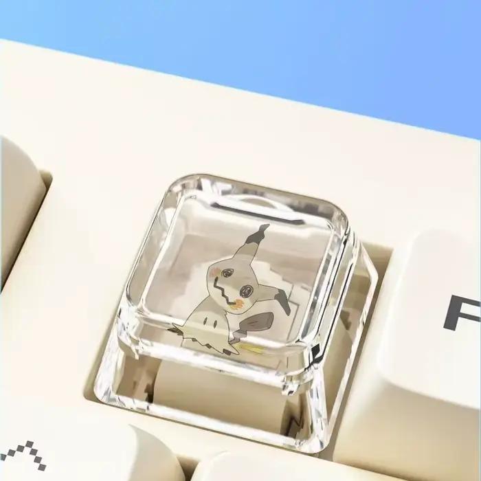 Clavier mécanique personnalisé avec touches d'anime, charme unique, transparent, avec personnage de