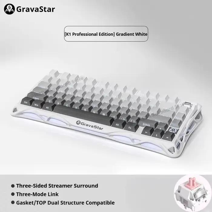 Mercury K1 Grava Star Breaking 75 RGB clavier mécanique de jeu Bluetooth 2.4G filaire RGB Hotswap Ga