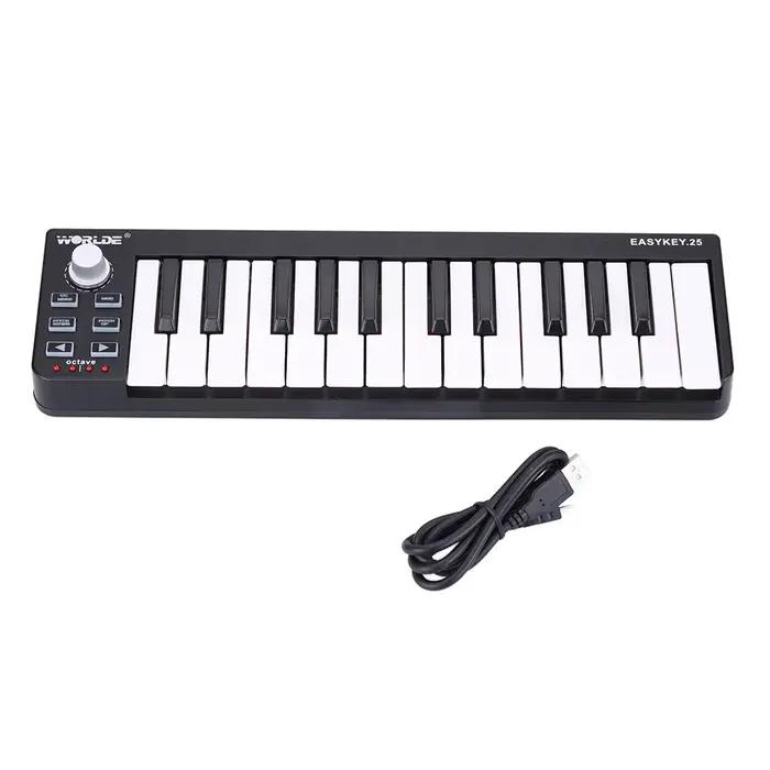 WORLDE Easykey.25 Clavier portable Mini contrôleur MIDI USB 25 touches