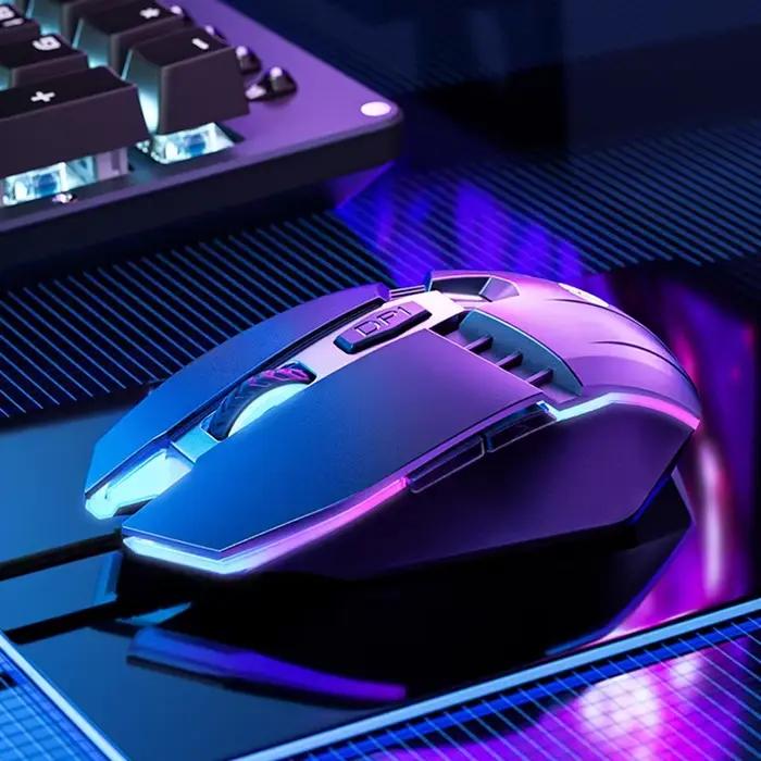 HP-Souris de jeu filaire Dallas, lumière blanche, souris Esports, USB, bureau, ordinateur portable