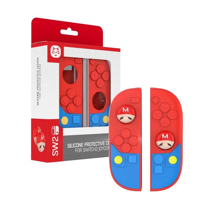 Housse de protection en silicone pour 2 manettes Joy-Con Switch, design antidérapant et antichoc pou
