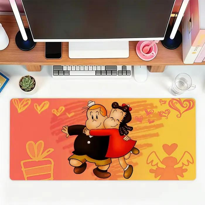 Tapis de souris Cartoon The Little Lulu Show pour le bureau, les jeux et les claviers, antidérapant,