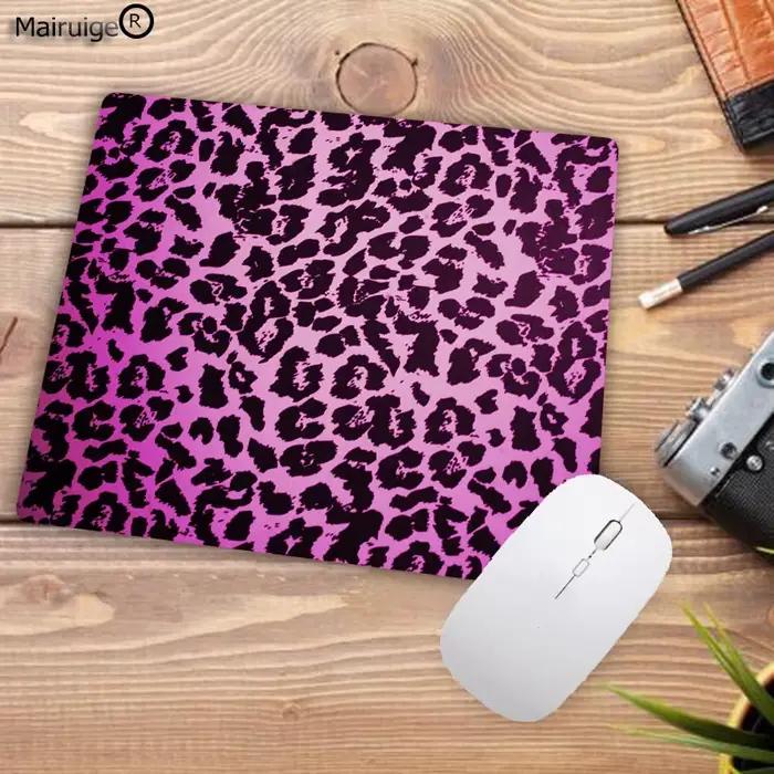 Mairuige-Tapis de souris de jeu en caoutchouc coloré léopard, accessoire rectangulaire pour ordinate