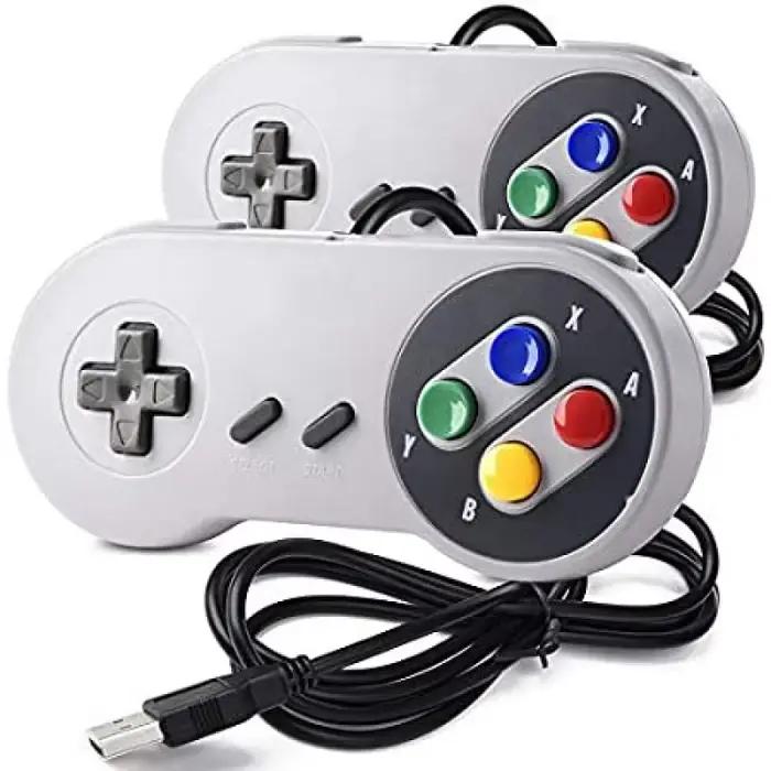 SNES/SFC contrôleur classique manette de jeu filaire contrôle 16 bits système de divertissement rétr